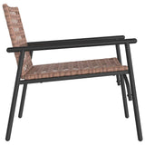 Garden Chair 2 pcs Brown 78 x 55.5 x 75.5 cm Poly Rattan 42004143