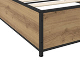 Bed Frame Artisan Oak 80 x 200 cm Engineered Wood 8009142