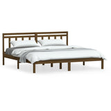 3100612 Bed Frame without Mattress Honey Brown Solid Wood 200x200 cm