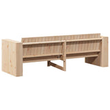 Garden Sofa Natural 185.5 x 60 x 62 cm Solid Pine Wood 873871