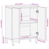 Sideboard Black 60x33x75 cm Engineered Wood 4017650