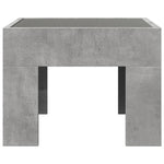 ZNTS Bedside Table with Infinity LED Concrete Grey 40x40x30 cm 3284073