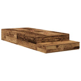 Storage Bed Frame with Drawer Old Wood 75 cm Engineered Wood 3335683