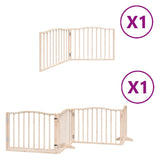 Dog Gate with Door Foldable 6 Panels 480 cm Poplar Wood 3155609