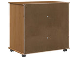 Rolling Cabinet Honey Brown 63.5 x 39 x 79 cm Solid Pine Wood 42028360