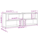 TV Cabinet High Gloss Grey 149x30x52 cm Engineered Wood 808367