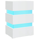 LED Bedside Cabinet High Gloss White 45x35x67 cm Engineered Wood 326846