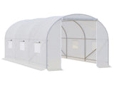 3.5 x 2 x 2 m Polytunnel Greenhouse, Walk-in Green House for Garden with Mesh Windows, Galvanised T3398P310902