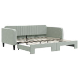 Daybed with Trundle without Mattress Light Grey 90x190 cm Single 3197153