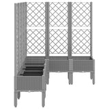 Garden Planter with Trellis Light Grey 160x120x142 cm PP 367937