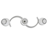 Ceiling Lamp with Glass Shades on Waving Rail for 3 E14 Bulb 240986