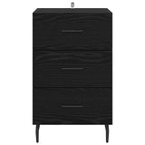 Bedside Cabinet Black Oak 40 x 40 x 66 cm Engineered Wood 882136