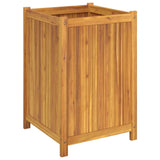 Garden Planter with Liner 50x50x75 cm Solid Wood Acacia 366444
