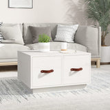 Coffee Table White 60x53x35 cm Solid Wood Pine 820967