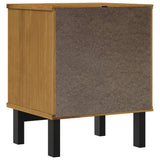 Bedside Cabinet "FLAM" 40x35x50 cm Solid Wood Pine 357812