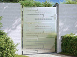 Garden Gate 85 x 144 cm Stainless Steel Silver Lockable 3402581