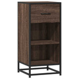 Sideboard Brown Oak 35.5x35x76 cm Engineered Wood and Metal 848958