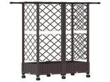 Raised Bed with Trellis and Roof Brown 124 x 40 x 127 cm PP 3423033