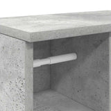 Bathroom Cabinet with Roll Holder Concrete Grey 39x22x90 cm 858527