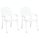 Garden Chair 2 pcs White 55 x 55 x 92.5cm Aluminium 42002380