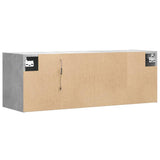 TV Wall Cabinet with LED Lights Concrete Grey 100x31x35 cm 852267