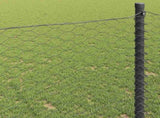 Hexagon Fence Grey 0.5 x 100 m PVC 42005593