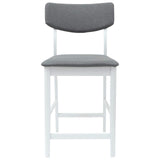 Dining Chairs 2 pcs White 48 x 49 x 95 cm Solid Rubber Wood 42020478