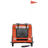 Pet Bike Trailer Orange and Grey Oxford Fabric&Iron 93837