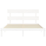 Bed Frame without Mattress White 160x200 cm Solid Wood Pine 3193542