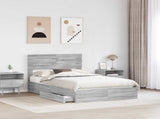 Storage Bed Grey Sonoma 135 x 190 cm Engineered Wood 3411578