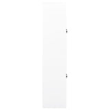 Office Cabinet White 90x40x180 cm Steel 335942