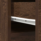 Highboard Brown Oak 37.5x35x180 cm Engineered Wood 861667