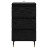 Sideboard with Drawer Black oak 35 x 40 x 70 cm Engineered wood 881698