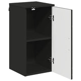 Bathroom Cabinet Wall-mounted with Door Black 30 x 31.5 x 61 cm 883345