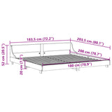 Bed Frame without Mattress Wax Brown 180x200 cm Super King Solid Wood Pine 850721