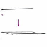 Awning Frame Manual Anthracite 600 x 350 cm Aluminium 313238