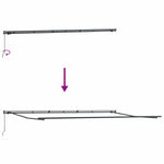 Retractable Awning Manual Red 600 x 350 cm Fabric 3331793