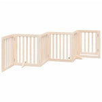 Dog Gate with Door Foldable 6 Panels 300 cm Poplar Wood 352237