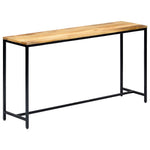 ZNTS Console Table 140x35x76 cm Solid Rough Mango Wood 247815