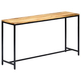 ZNTS Console Table 140x35x76 cm Solid Rough Mango Wood 247815