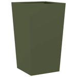 ZNTS Garden Planter Olive Green 45x45x75 cm Steel 851100