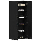 Shoe Cabinet with Door Black 80 x 35.5 x 180 cm Engineered wood 3333845