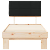 Bed Frame with Upholstered Headboard Black 90 x 200 cm 877446