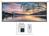 100in 220V Viewing Area Motorized Projector Screen with Remote Control Matte White 27128397