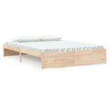 Bed Frame without Mattress Solid Wood 150x200 cm King Size King Size 814954
