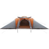 Family Tent Dome 6-Person Grey and Orange Waterproof 4009433