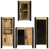 Bathroom Furniture Set 4 pcs Brown Soild Mango Wood 3305688