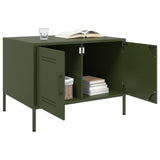 ZNTS Coffee Table Olive Green 68x50x50.5 cm Steel 843034