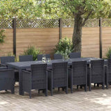 Garden Dining Set with Cushion 13 pcs Anthracite Plastic 3378615