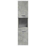 4 Piece Bathroom Furniture Set Concrete Grey Engineered Wood 3324866